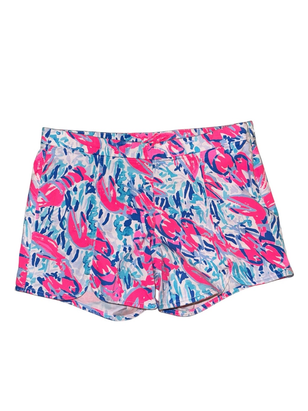 Lilly Pulitzer Hazelle Stretch Shorts – Cosmic Coral Cracked Up Lobster – Size 0 - Picture 3 of 7